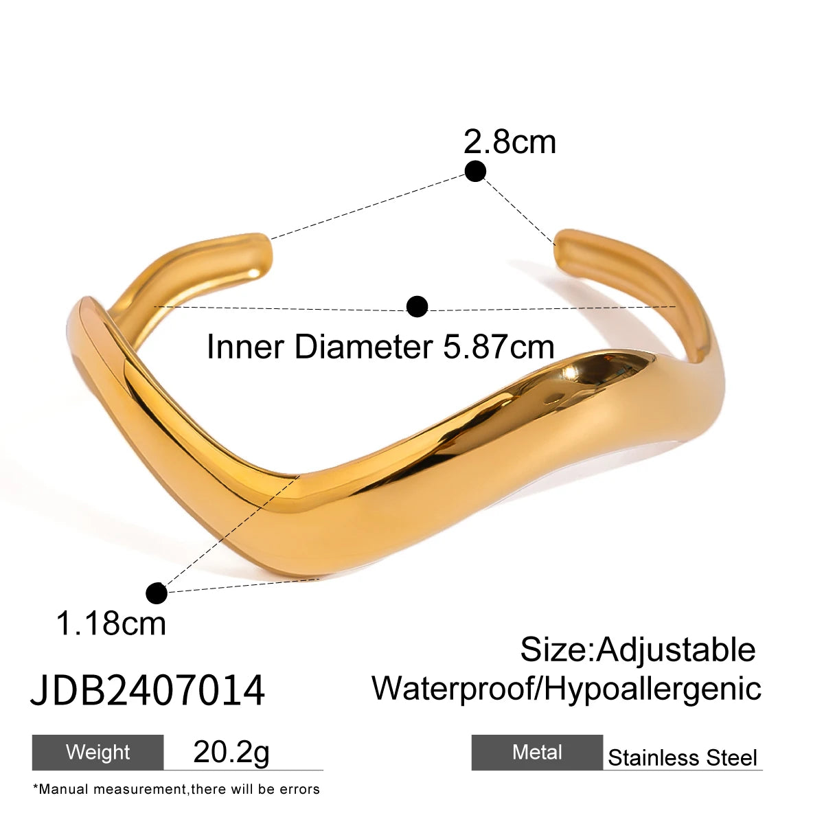 Bracelete Avianne Banhado em Ouro 18K