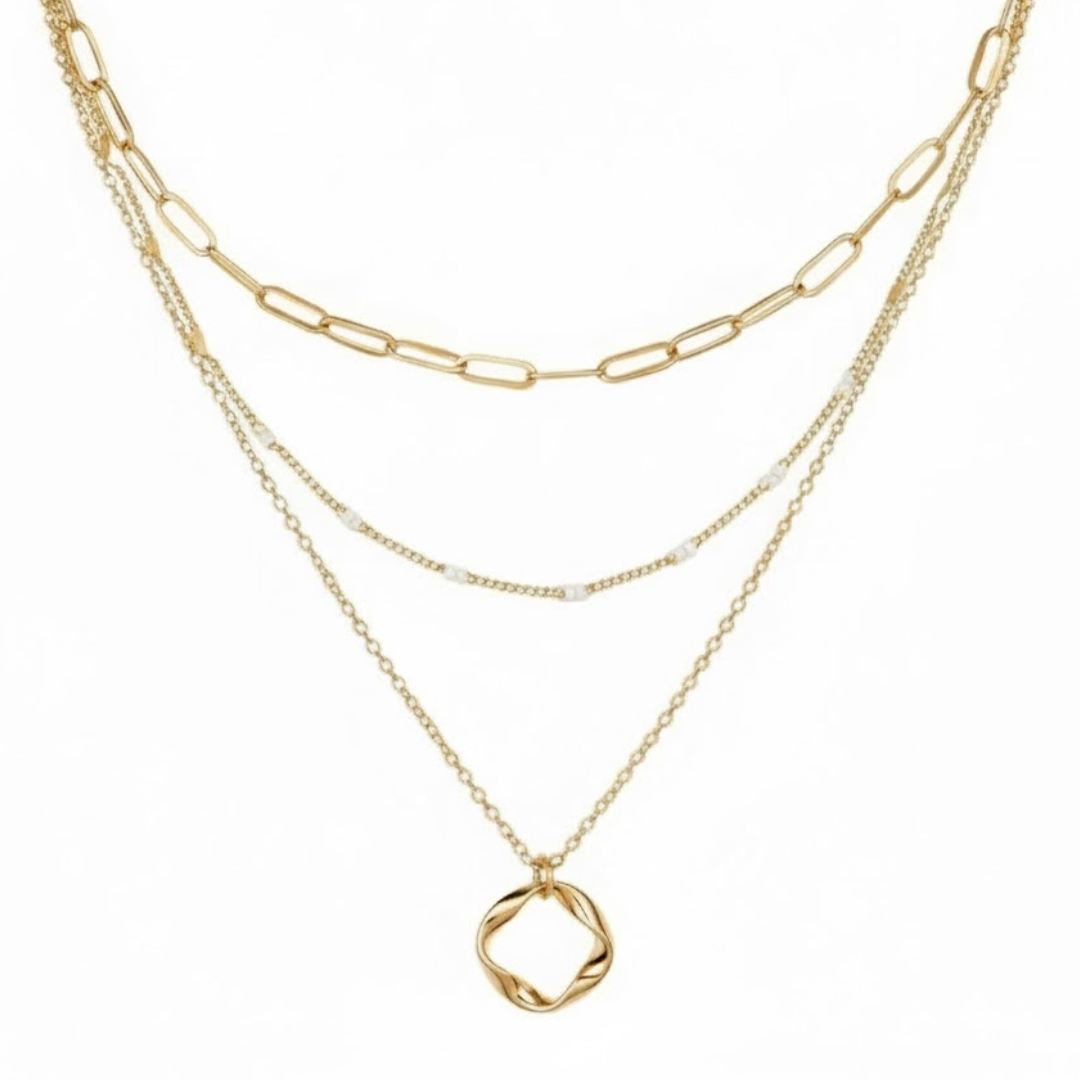 Mix Colar Avelora Banhado em Ouro 18K