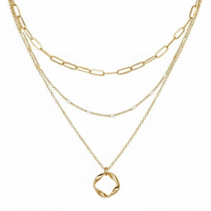 Mix Colar Avelora Banhado em Ouro 18K