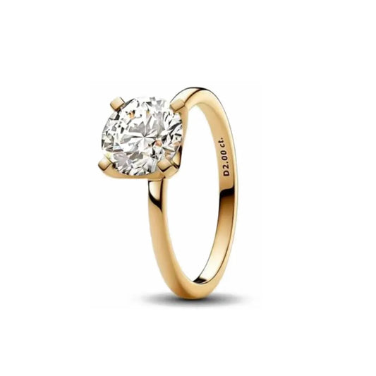 Anel Elune Banhada em Ouro 18K