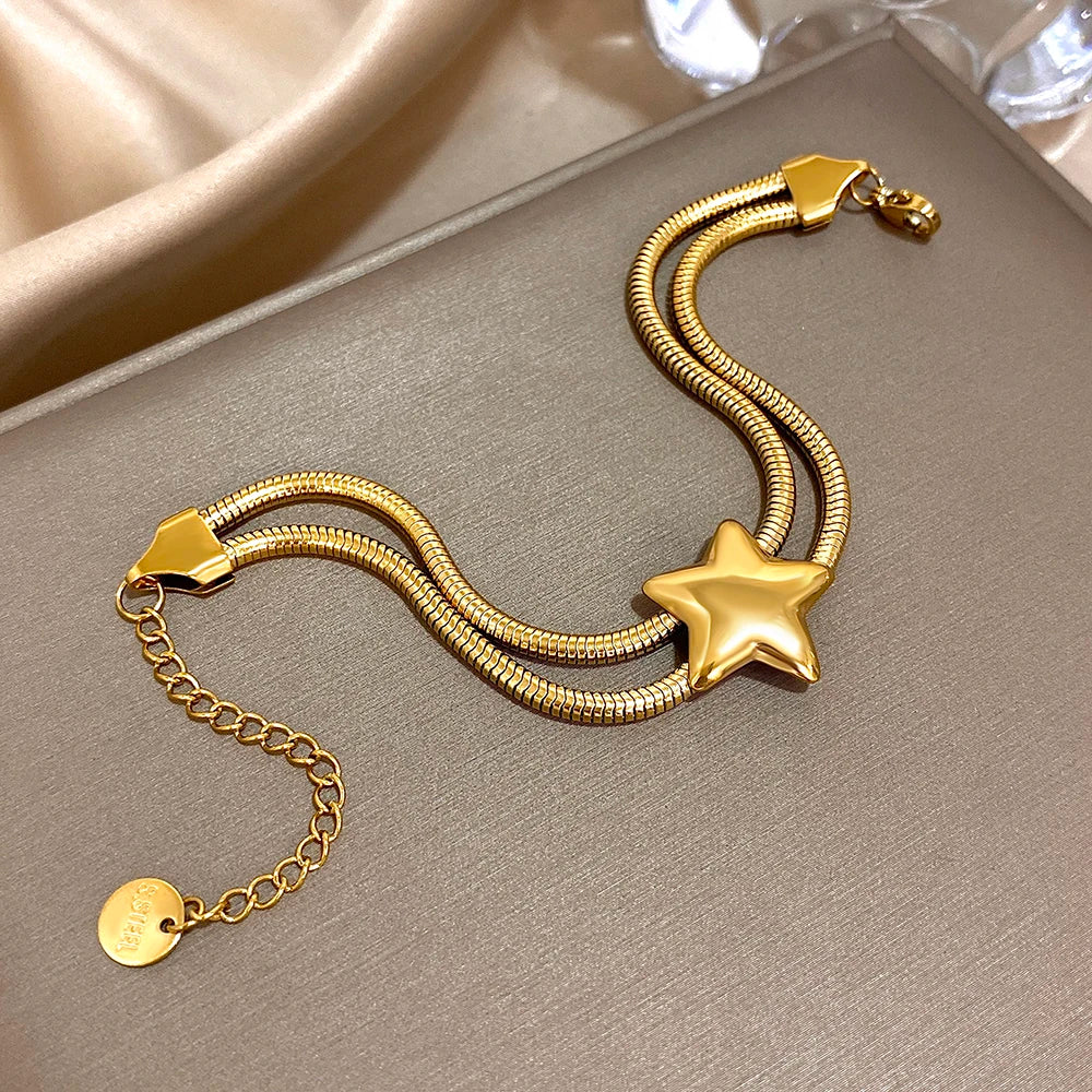 Pulseira Star Banhada em ouro 18K