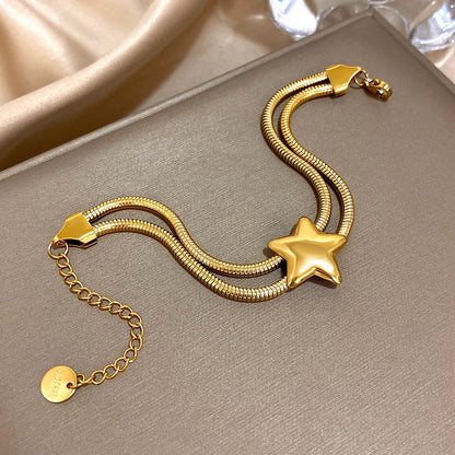 Pulseira Star Banhada em ouro 18K