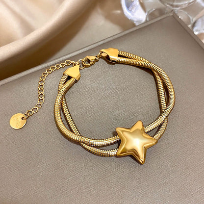 Pulseira Star Banhada em ouro 18K