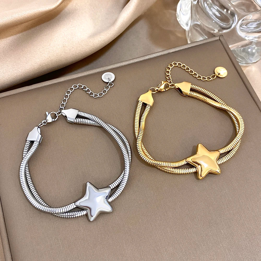 Pulseira Star Banhada em ouro 18K