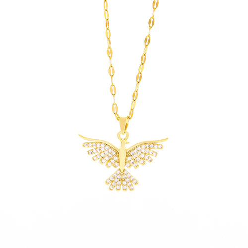 Colar Phoenix Banhado em Ouro 18K